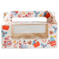 Коробка подарочная Дарите счастье Сладкой зимы 24 × 10 × 16 см белый/голубой/красный