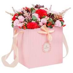 Коробка подарочная Дарите счастье Будь счастлив 19 х 19 см розовый