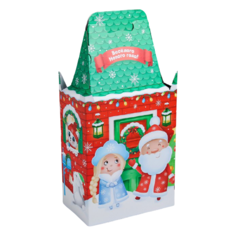 Коробка подарочная Дарите счастье Дружная семья 19 х 39 х 11 см белый/красный/зеленый