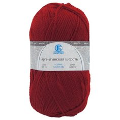 Пряжа Камтекс Аргентинская шерсть (100%шерсть) (046 красный), 10 мотков