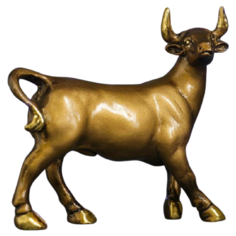 Статуэтка Хорошие сувениры Символ года: Бык, 10 см золотистый