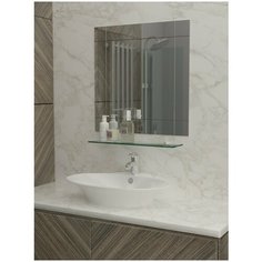 Зеркало с гравировкой "Маршал", 600* 600мм МИЛАНИЯ