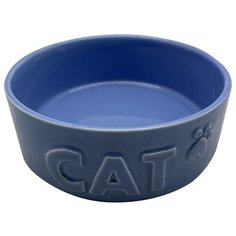 Миска для животных FOXIE Cat Paw синяя керамическая 13х13х4см 300мл