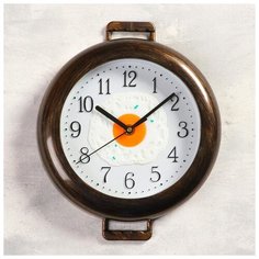 Часы настенные Quartz серия: Кухня, "К завтраку", плавный ход, 3 АА, 25*29 см Рубин