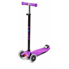 Самокат Maxi Micro Classic LED сиреневый с черной стойкой