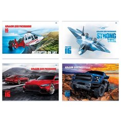 Альбом для рисования 16л., А4, на скрепке BG "MIX - Мальчики" BG®