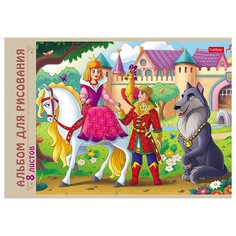 Альбом для рисования А4, 8л Hatber "В гостях у сказки" (100 г/кв.м, скрепка) 12шт. (8А4В)