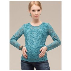 Блуза MammySize, размер 48, бирюзовый