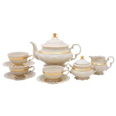 Чайный сервиз на 6 персон 15 предметов Leander "Соната /Золотая лента /СК" / 085524