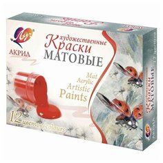 Краски акриловые 12 цветов Луч "Матовые", по 20мл, 3 уп. (29С 1747-08)