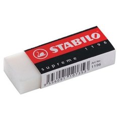 Ластик Stabilo Supreme (прямоугольный, картонный держатель, 62x22x11мм) 1шт. (1196C/30)
