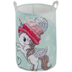 Корзина для хранения игрушек водонипроницаемая "Единорог" 35х35х45 см 4332385 Сима ленд