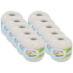 Пряжа Alpina Lena, 100 % хлопок, 50 г, 280 м, 10 шт., №07 св. св. бежевый