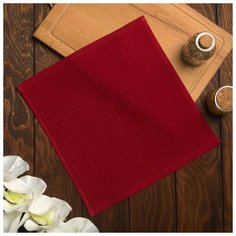 Полотенце вафельное Элиза 055 30х30 см, красный, хлопок 100%, 200г/м2 4777529 Belezza