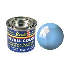 Эмалевая краска голубая прозрачная Revell