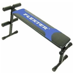 Скамья для пресса Вега прямая с ножкой (Синий-Черный) Формула здоровья