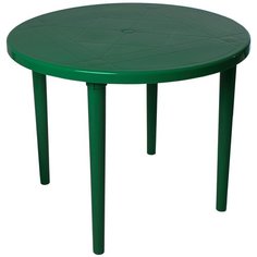 Стол обеденный садовый Стандарт Пластик круглый, зеленый