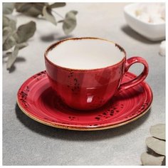 Чайная пара "Ардент" чашка 220 мл, блюдце 15,5 см 5387878 Сима ленд