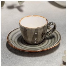 Кофейная пара "Суприм" чашка 75 мл, блюдце 12 см 5387873 Сима ленд