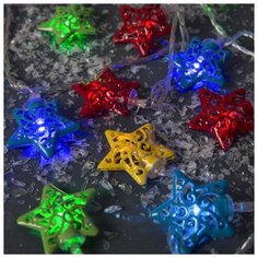 Гирлянда Luazon Lighting Нить с насадками “Звезда” 4 см, 4 м, LED-20-220V, 8 режимов, нить прозрачная, свечение мульти (2388641)