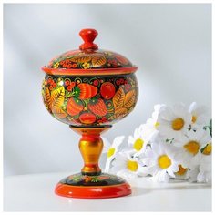 Ваза Варенье, 15х11 см, хохлома 4825970 Сима ленд