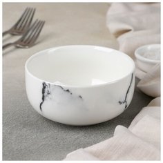 Салатник "Мрамор" 12x5,5 см, цвет белый 4721584 Сима ленд