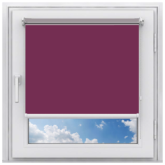 Рулонная штора мини Натали ALU Вlackout (баклажанный, 55, 180) Мастер Плюс