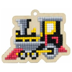 Алмазная мозаика на дереве Подвеска «Паровоз», Гранни Wood