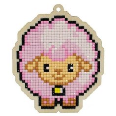 Алмазная мозаика на дереве Подвеска «Барашка», 8,5x10,2 см, Гранни Wood