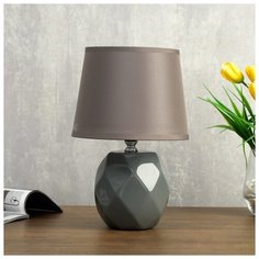 Лампа настольная Risalux E14, 40 Вт, серый, 17*17*28 см