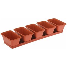 Набор кашпо "Darel" с поддоном, 5 предметов