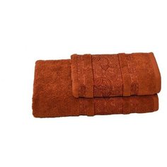 Полотенце махровое Бодринг 70х140 +/- 2см, коричневый, 430 г/м2 4347112 Текстиль центр