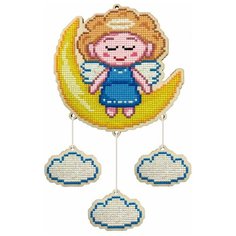 Алмазная мозаика на дереве Подвеска «Ангел на облаке», Гранни Wood