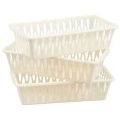 Набор корзин "LIGHT" 3 ШТ. 255*150*72 ММ (слон. Кость) "BRANQ" BQ2011-3СЛК