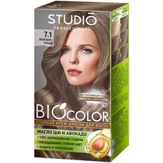 Studio Professional BioColor стойкая крем-краска для волос, 7.1 Пепельно-русый, 115 мл