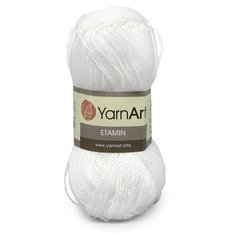 Пряжа YarnАrt Etamin 30гр 180м (100% акрил) (421 белый) 10 шт