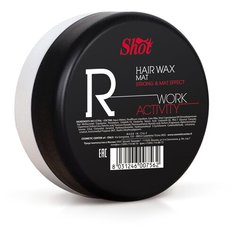 Shot Воск Work Activity Hair Wax Mat, сильная фиксация, 100 мл