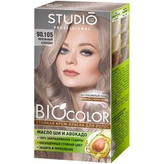 Studio Professional BioColor стойкая крем-краска для волос, 90.105 пепельный блондин, 115 мл