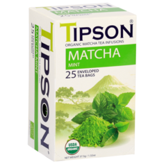 Чай зеленый Tipson Matcha mint в пакетиках, 25 шт.
