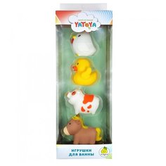 Игрушки для ванной ЯиГрушка "Уточка, курочка, лошадка, поросенок"