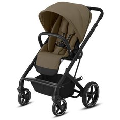 Прогулочная коляска Cybex Balios S Lux, с дождевиком, Classic Beige/black frame, цвет шасси: черный