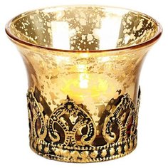 Подсвечник под чайную свечу Омский свечной Кармелио 7cm Gold FI10218