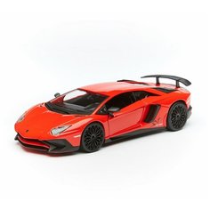 Bburago Машинка металлическая Lamborghini Aventador SV Coupe, 1:24, красная