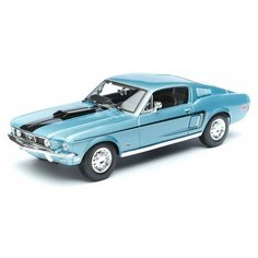 Машинка Maisto 1:18 Ford Mustang GT Cobra Jet 1968 г., голубой металлик