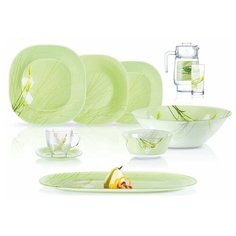 Столовый сервиз CARINA SOFIANE GREEN 46пр. 6 перс. ОАЭ 65367 Luminarc