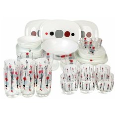 Столовый сервиз SWEET LINE KYOKO 50 пр. 6 перс. ОАЭ 72554 Luminarc