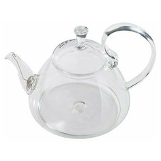 Заварочный чайник из жаропрочного стекла "Георгин большой" с пружинкой-фильтром в носике, 1200 мл, дно d120 мм Wintergreen Tea&Coffee