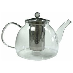 Заварочный чайник из жаропрочного стекла "Мальва" с металлической колбой, 1200 мл, дно d135 мм Wintergreen Tea&Coffee