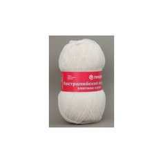Пряжа для вязания ПЕХ Австралийский меринос (95% мериносовая шерсть, 5% акрил высокообъемный) 5х100г/400м цв.001 белый Пехорка ПЕХ.австр.МЕ.001