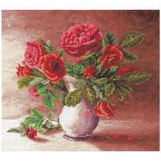 Набор для вышивания крестиком PANNA Красные розы в белом кувшине (C-1153)